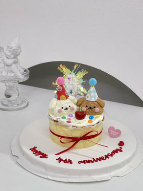 520巴斯克芝士情侣周年纪念日女孩生日蛋糕