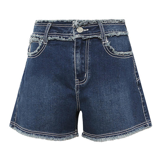 【2件9折】【Petit Bari】磨毛短裤 时髦潮流热裤 牛仔 显瘦直筒浅色 商品图1