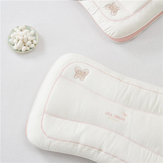 自然醒蚕丝蝴蝶立体枕头桑蚕丝莱赛尔枕头枕芯单人家用凉感护颈椎助睡眠XK 商品图12
