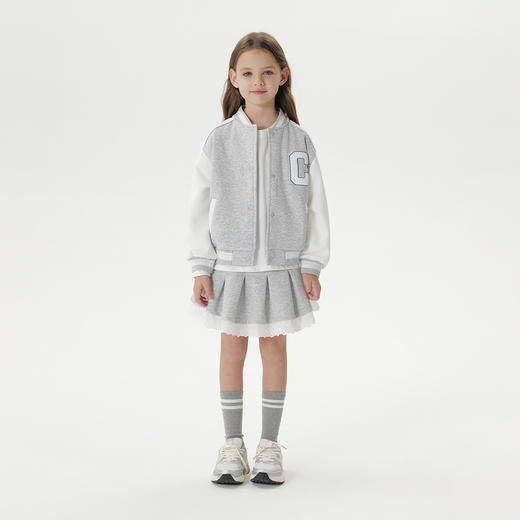 马克珍妮女童元气校园撞色棒球服 儿童外套2025年春装新款250123 商品图1