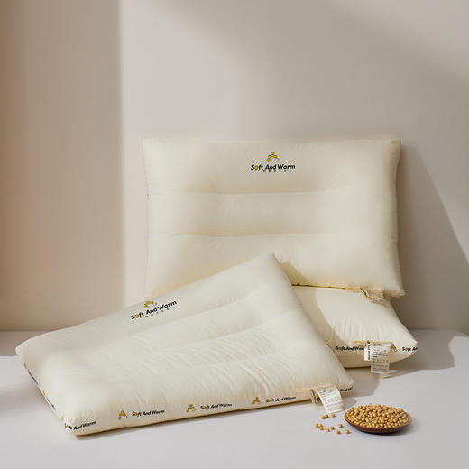自然醒全棉A类大豆纤维立体安睡枕头家用成人护颈椎助睡眠枕芯宿舍单人睡觉整头XK 商品图2