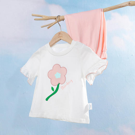 贝贝怡女童T恤套装 商品图1