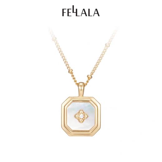 2楼Fellala/翡拉拉「简约窗影」系列原创小众设计时尚潮流百搭项链货号923229201吊牌价799现价719 商品图0