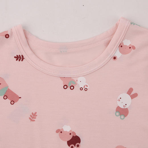 棉果果夏季男童女童睡袍家居防蚊5A抗菌莫代尔睡袍M225571425222 商品图4