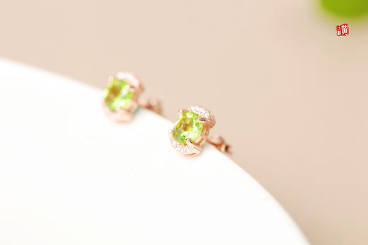 【逸梦】橄榄石耳钉 商品图3