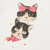 【2件9折】【Petit Bari】复古猫咪印花修身短袖T恤 商品缩略图4