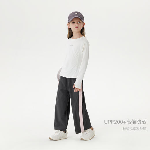 马克珍妮女童丝滑透气抽褶长袖T恤儿童上衣2025年春装新款550311 商品图2