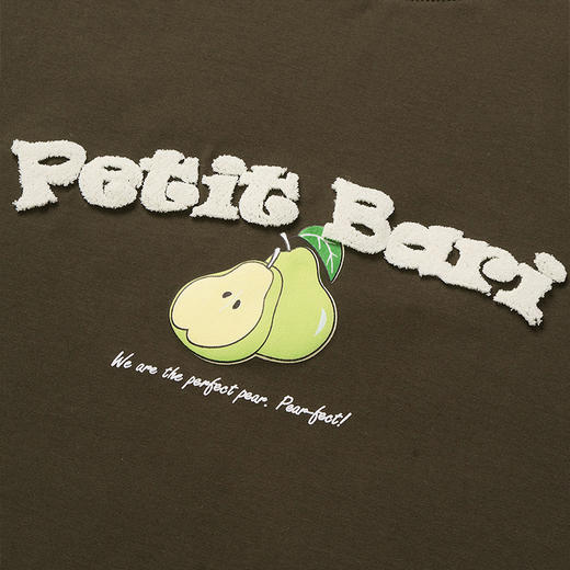 【2件9折】【Petit Bari】梨子牙刷绣印花短袖T恤宽松休闲 商品图4