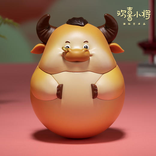 欢喜小将  解压《十二生肖不倒翁》 可玩性高 打工人招财工位摆件 商品图2