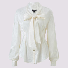 松弛感廓形醋酸提花上衣贵雅精致穿搭百搭通勤(货号:MF85TP503A1001)