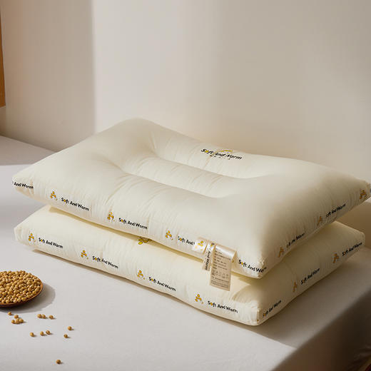 自然醒全棉A类大豆纤维立体安睡枕头家用成人护颈椎助睡眠枕芯宿舍单人睡觉整头XK 商品图12