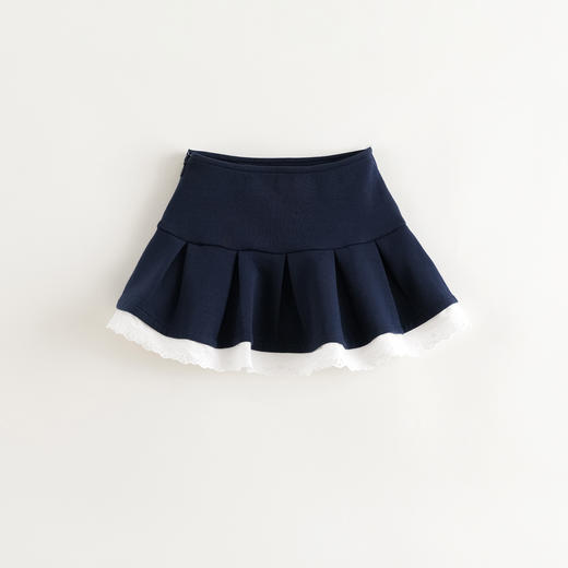 马克珍妮女童芭蕾风花边百褶裙儿童短裙半身裙2025春装新款250139 商品图2