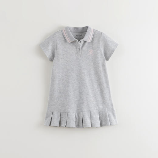 [凉感]马克珍妮女童复古学院polo百褶连衣裙儿童运动裙夏装550703 商品图2