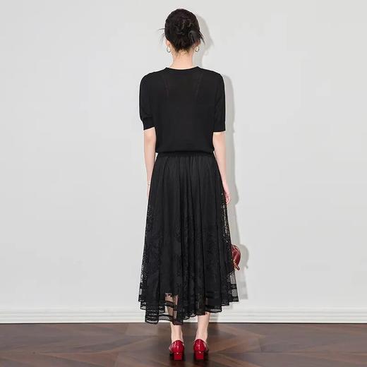 【高货wl】全新升级【铂金会员192/天猫259/差价67】(95934) 洛诗琳法式提花蕾丝精致飘逸长裙时髦洋气镂空网纱大摆裙 商品图1