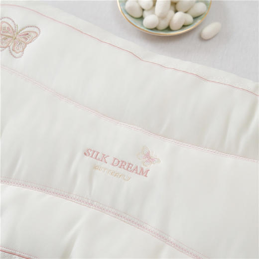 自然醒蚕丝蝴蝶立体枕头桑蚕丝莱赛尔枕头枕芯单人家用凉感护颈椎助睡眠XK 商品图13