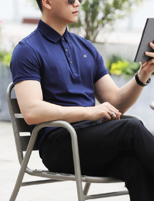 KOLON ×SPORT可×隆短袖T恤X-COT防晒接触凉感商务吸湿速干抗菌凉感polo衫！ 商品图4