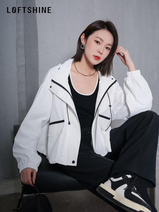 珞炫/LOFTSHINE白色短款夹克 商品图4