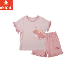 棉果果夏季女童小宝宝防蚊5A抗菌莫代尔套头套装（小）M221302425218
