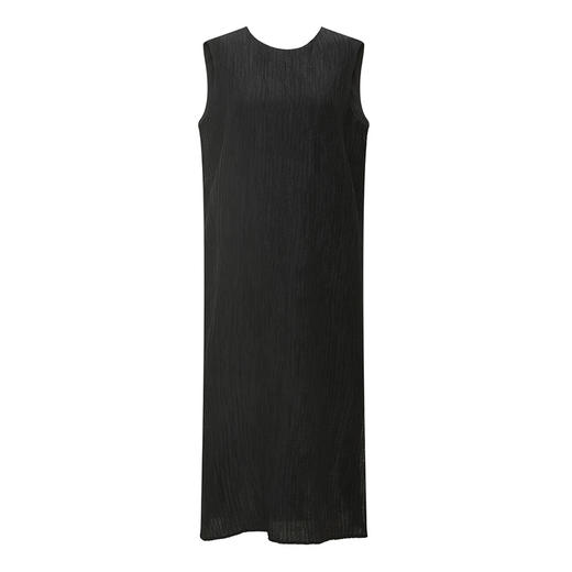 【2件9折】【Petit Bari】(多色)肌理感褶皱无袖褶皱显瘦女士连衣裙女长裙 商品图1