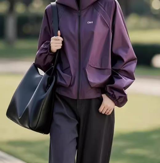（预售15天）爆款独特漂亮超好看，小个子紫色连帽外套LJX-365 商品图2