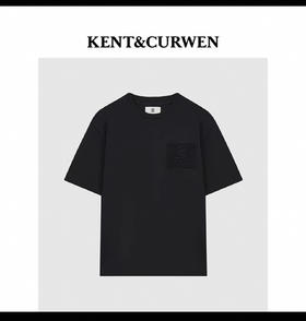 基本都黑色勒 K.C 廓形宽松 玫瑰贴布 圆领短袖T恤 TX420