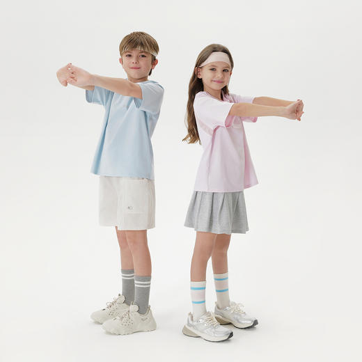 【防晒】马克珍妮男女童宽松运动短袖T恤 儿童上衣夏装新款550600 商品图1