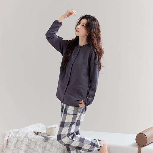 100%纯棉居家服睡衣套装立领 商品图8