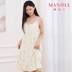 【商场同款】熳洁儿 带杯垫吊带裙95棉夏季清凉睡裙25203208