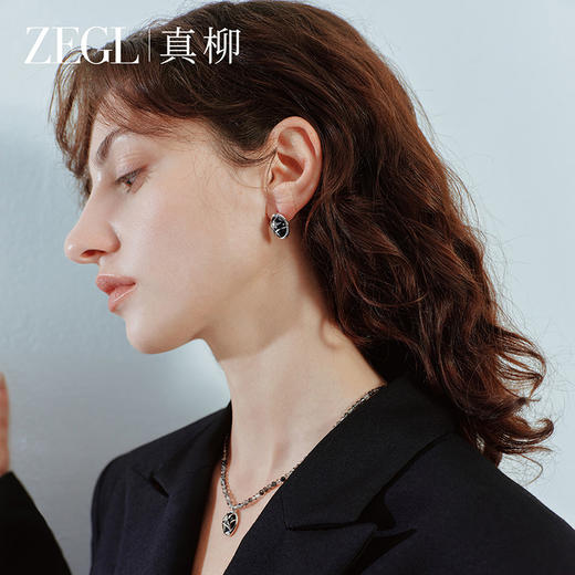 ZEGL真柳设计师雪兰影系列兰花耳钉女高级小众设计感耳环冬季耳饰 商品图2