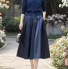 （预售15天）中式国风典雅蓝色针织衫，半身裙套装两件套LJX-370 商品缩略图3