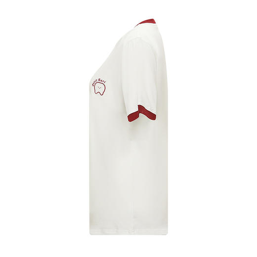 【2件9折】【Petit Bari】牙齿刺绣复古休闲短T 潮流热销  网球穿搭 商品图2