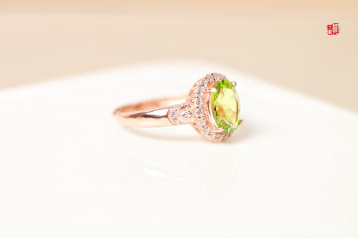 【雨棠】橄榄石戒指 商品图2