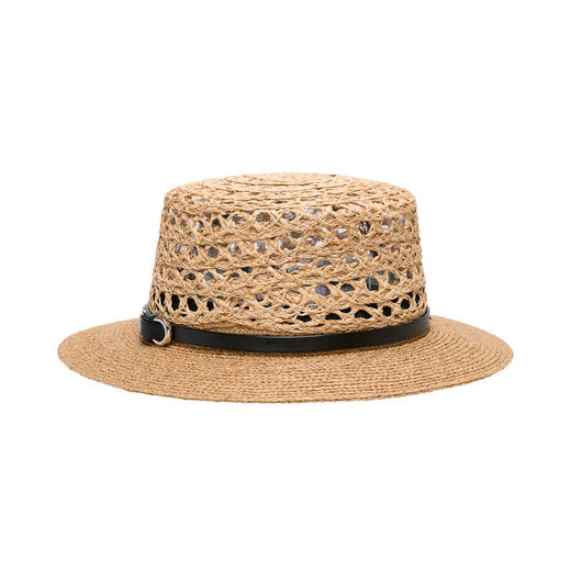 【2件9折】【Petit Bari】法式复古镂空平檐拉菲草帽 商品图1