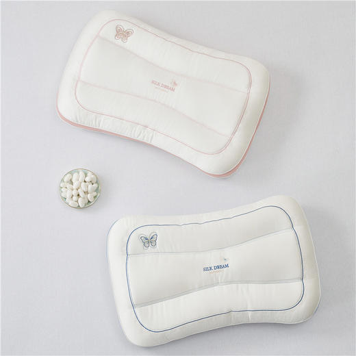 自然醒蚕丝蝴蝶立体枕头桑蚕丝莱赛尔枕头枕芯单人家用凉感护颈椎助睡眠XK 商品图6