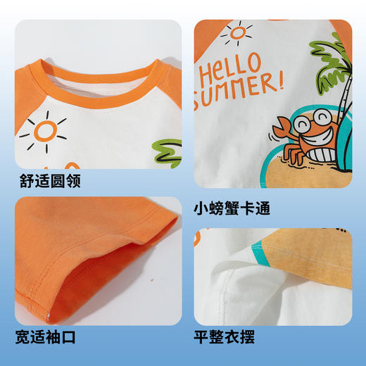 贝贝怡夏季2025年男童短袖T恤 商品图5