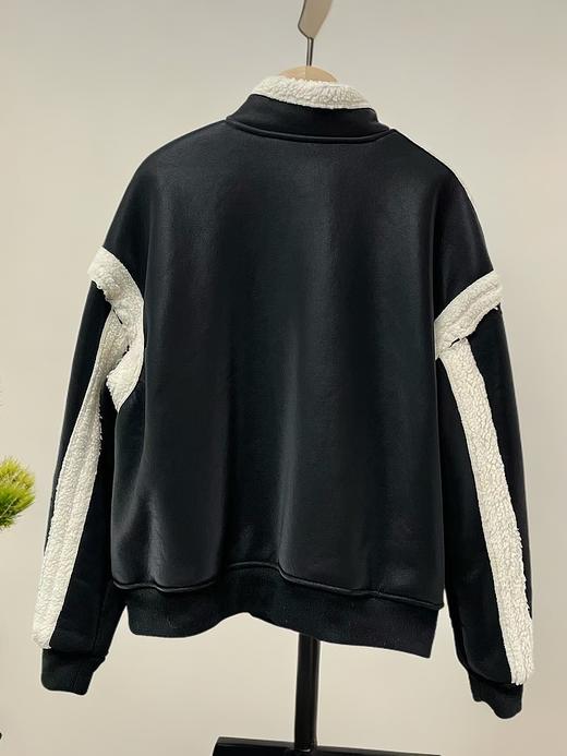 太划算了！！宽松版-韩系雾面内里颗粒绒PU外套-喜出 商品图2