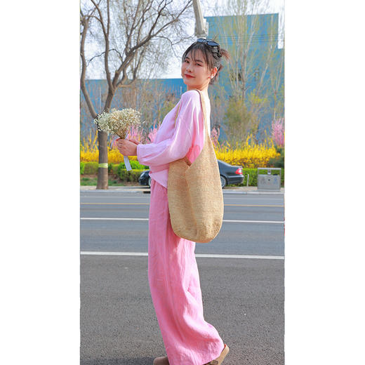 【抖音专属】阔腿裤（24709699琅玕紫-设计师） 商品图4