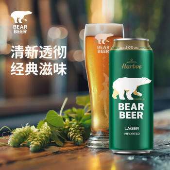 豪铂熊（BearBeer）德国精酿小麦拉格黑啤浓烈啤酒500ml*12听 春日聚会畅饮踏春送礼 商品图4