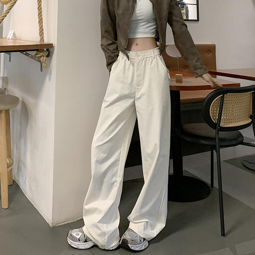 卷卷紫美式宽松登山工装裤 面料亲肤透气 上身舒适休闲 阔腿版型显高显瘦 百搭时尚 商品图6