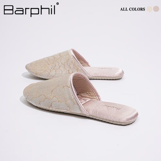 Barphil国风刺绣拖鞋女2025新款室内家居防滑静音包头绣花鞋四季3030 商品图8