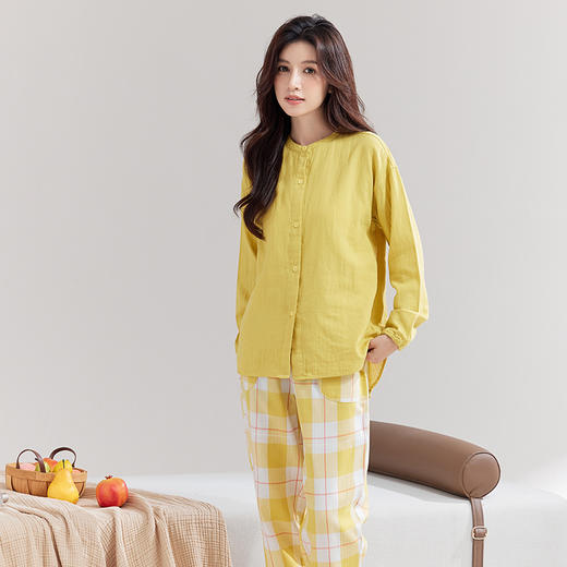 100%纯棉居家服睡衣套装立领 商品图7