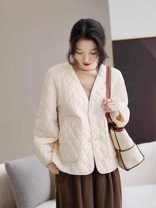 太划算了！！样衣有些脏-肌理泡泡纹夹棉外套-喜出 商品图0