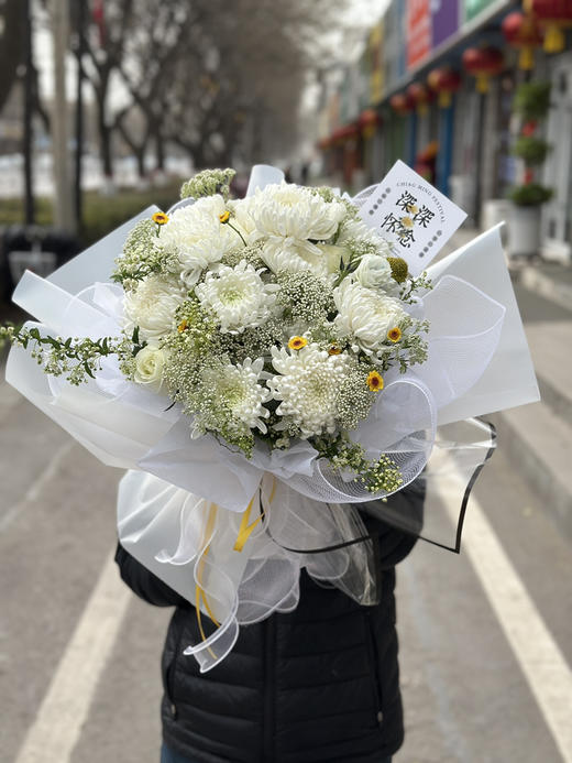 菊花祭奠手打花束  一份思念 商品图2