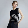 【2件9折】【Petit Bari】(多色)简约时尚撞色条纹针织背心 商品缩略图0