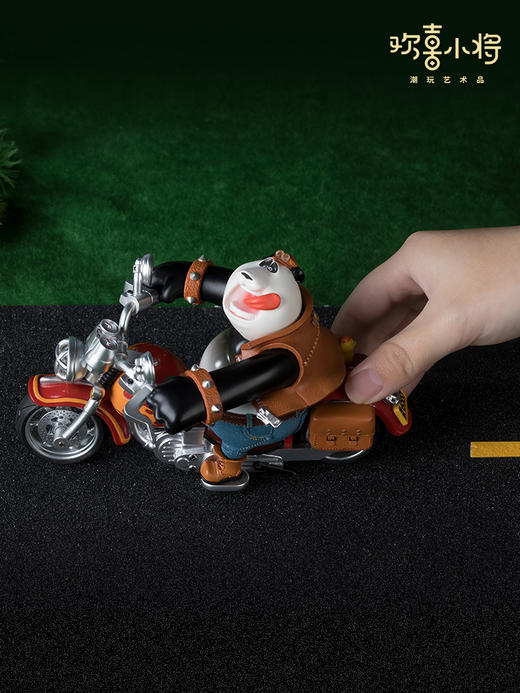 欢喜小将《熊猫王富贵之诗和远方》潮玩艺术品手办玩具创意礼物桌面摆件 商品图4