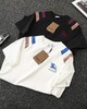点此购买 巴宝莉夏季男士拼接领口双色织带刺绣短袖T恤 lhy 313570 商品缩略图4