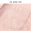IN AND ON 初见 100%棉盐缩泡泡绉条纹连帽衬衫 55170 商品缩略图4