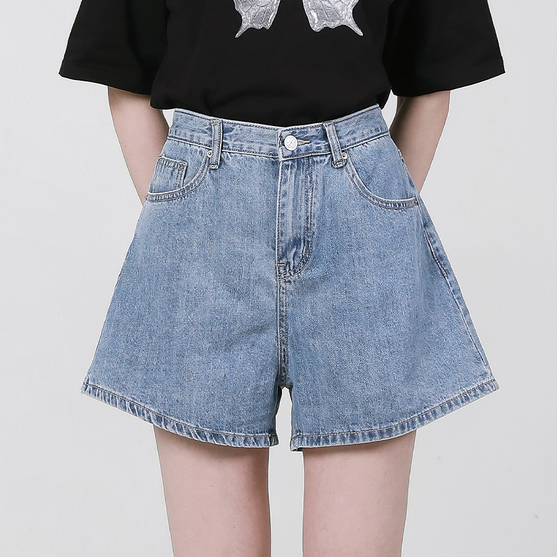 【2件9折】【Petit Bari】印花阔腿牛仔短裤 休闲百搭 高品质 时尚短裤