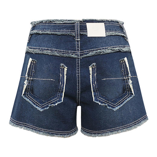 【2件9折】【Petit Bari】磨毛短裤 时髦潮流热裤 牛仔 显瘦直筒浅色 商品图3