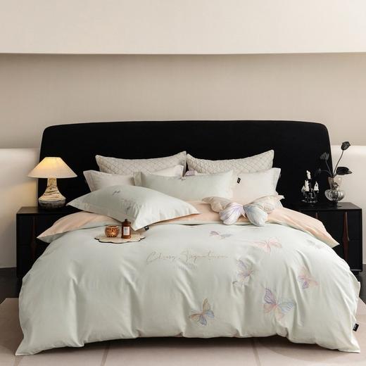 【优雅刺绣】全棉新疆长绒棉床上四件套 纯棉轻奢刺绣蝴蝶纯棉床品被套 商品图5